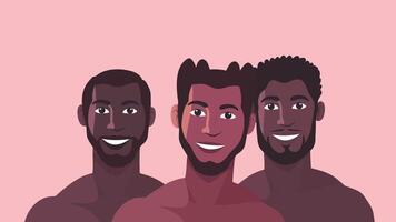 Group of Three Diverse Friends Posing Together with Smiles and Style video