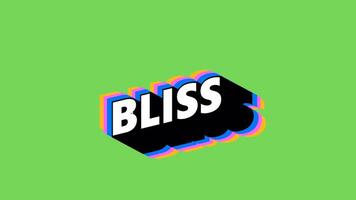 BLISS Text in Graffiti Style with Color-Changing Background video