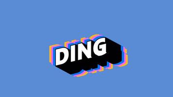 DING Text in Graffiti Style with Color-Changing Background video