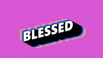 BLESSED Text in Graffiti Style with Color-Changing Background video