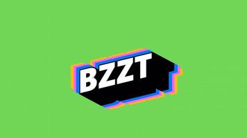 BZZT Text in Graffiti Style with Color-Changing Background video