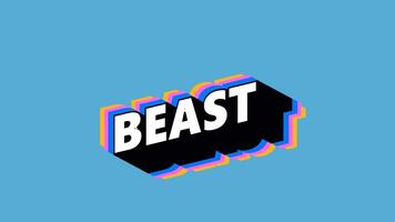BEAST Text in Graffiti Style with Color-Changing Background video