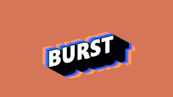 BURST Text in Graffiti Style with Color-Changing Background video