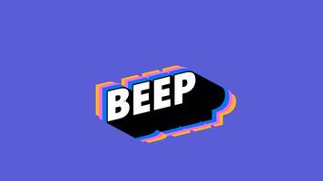 BEEP Text in Graffiti Style with Color-Changing Background video