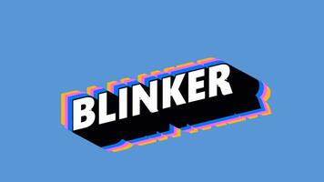BLINKER Text in Graffiti Style with Color-Changing Background video