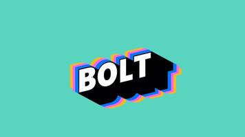 BOLT Text in Graffiti Style with Color-Changing Background video
