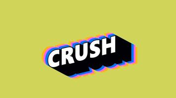CRUSH Text in Graffiti Style with Color-Changing Background video