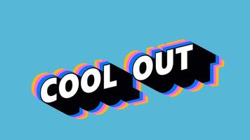 COOL OUT Text in Graffiti Style with Color-Changing Background video
