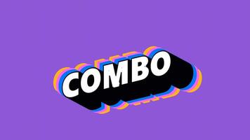 COMBO Text in Graffiti Style with Color-Changing Background video