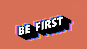 BE FIRST Text in Graffiti Style with Color-Changing Background video