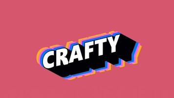 CRAFTY Text in Graffiti Style with Color-Changing Background video