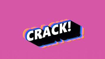 CRACK Text in Graffiti Style with Color-Changing Background video