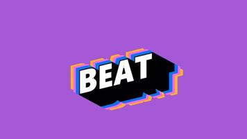 BEAT Text in Graffiti Style with Color-Changing Background video