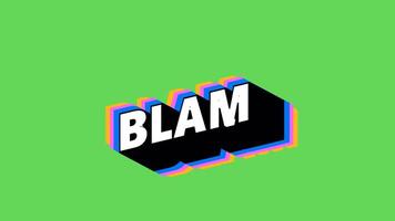 BLAM Text in Graffiti Style with Color-Changing Background video