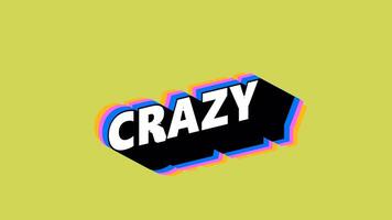 CRAZY Text in Graffiti Style with Color-Changing Background video