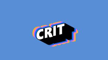 CRIT Text in Graffiti Style with Color-Changing Background video