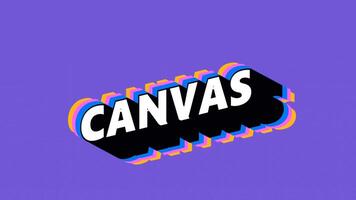 CANVAS Text in Graffiti Style with Color-Changing Background video