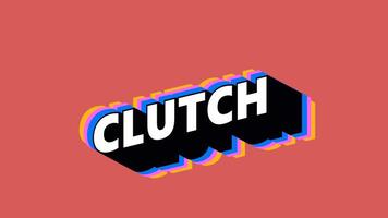 CLUTCH Text in Graffiti Style with Color-Changing Background video