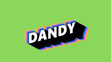 DANDY Text in Graffiti Style with Color-Changing Background video