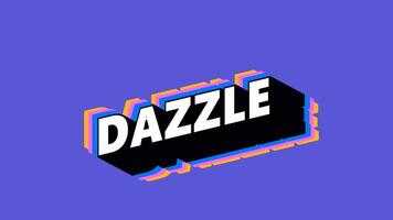 DAZZLE Text in Graffiti Style with Color-Changing Background video