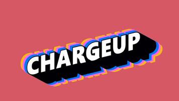CHARGEUP Text in Graffiti Style with Color-Changing Background video