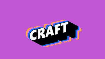 CRAFT Text in Graffiti Style with Color-Changing Background video