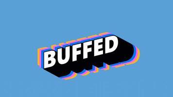 BUFFED Text in Graffiti Style with Color-Changing Background video