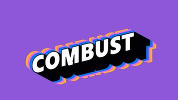 COMBUST Text in Graffiti Style with Color-Changing Background video