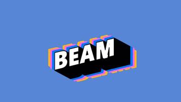 BEAM Text in Graffiti Style with Color-Changing Background video