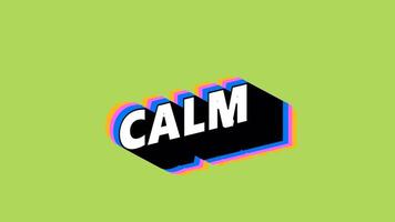 CALM Text in Graffiti Style with Color-Changing Background video