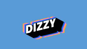 DIZZY Text in Graffiti Style with Color-Changing Background video