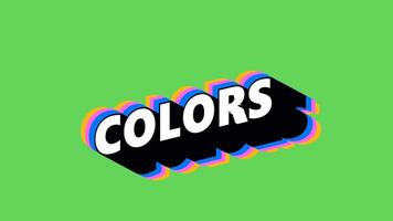 COLORS Text in Graffiti Style with Color-Changing Background video