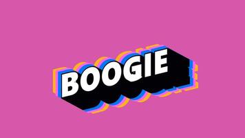 BOOGIE Text in Graffiti Style with Color-Changing Background video