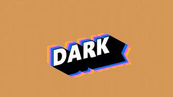 DARK Text in Graffiti Style with Color-Changing Background video