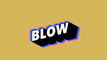 BLOW Text in Graffiti Style with Color-Changing Background video