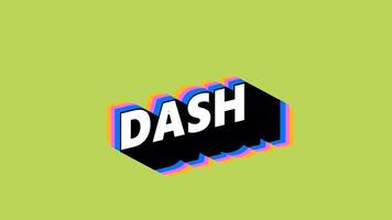 DASH Text in Graffiti Style with Color-Changing Background video