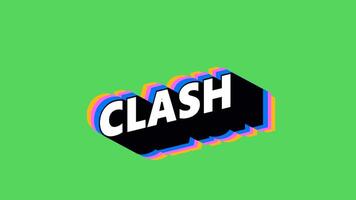CLASH Text in Graffiti Style with Color-Changing Background video