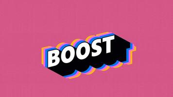 BOOST Text in Graffiti Style with Color-Changing Background video