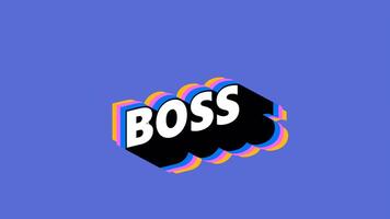BOSS Text in Graffiti Style with Color-Changing Background video