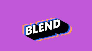 BLEND Text in Graffiti Style with Color-Changing Background video