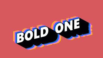 BOLD ONE Text in Graffiti Style with Color-Changing Background video