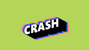 CRASH Text in Graffiti Style with Color-Changing Background video