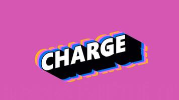 CHARGE Text in Graffiti Style with Color-Changing Background video