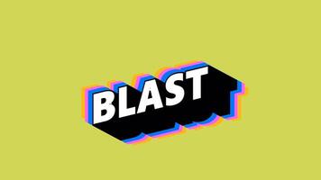 BLAST Text in Graffiti Style with Color-Changing Background video