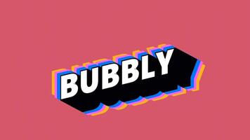 BUBBLY Text in Graffiti Style with Color-Changing Background video