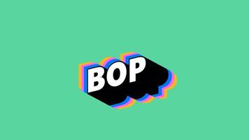 BOP Text in Graffiti Style with Color-Changing Background video