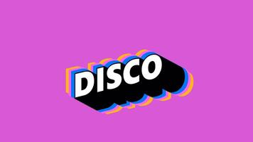 DISCO Text in Graffiti Style with Color-Changing Background video