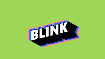 BLINK Text in Graffiti Style with Color-Changing Background video