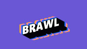 BRAWL Text in Graffiti Style with Color-Changing Background video