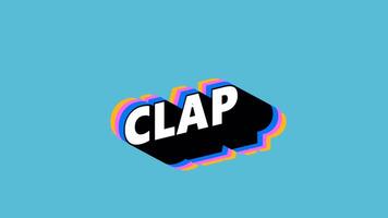 CLAP Text in Graffiti Style with Color-Changing Background video